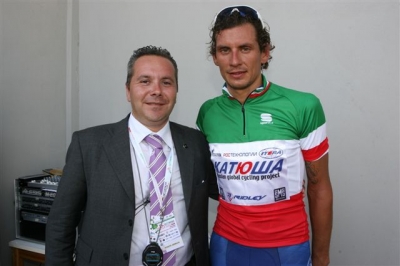 Imola 2009: Filippo Pozzato dopo la conquista del Tricolore